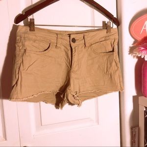 No Boundaries Tan Shorts